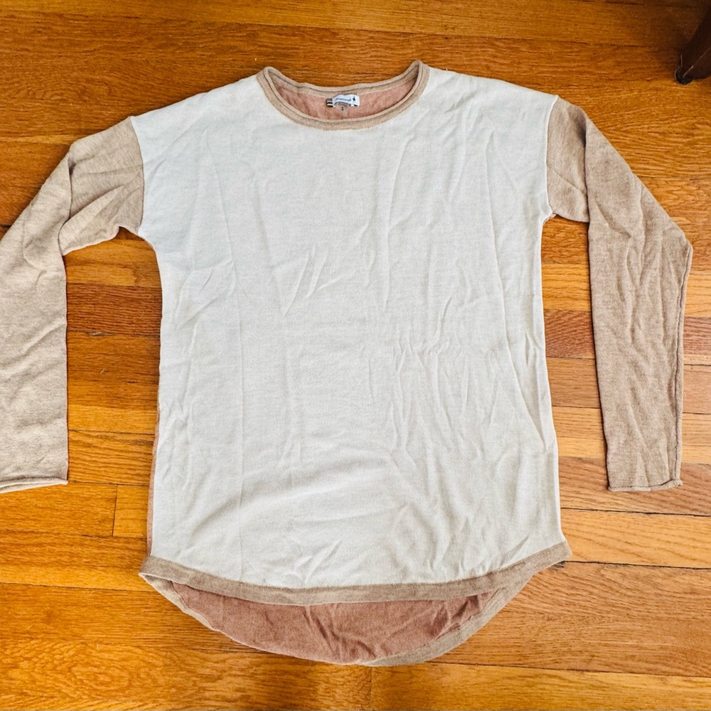 Smartwool Cream and Tan Long Sleeve Sweater